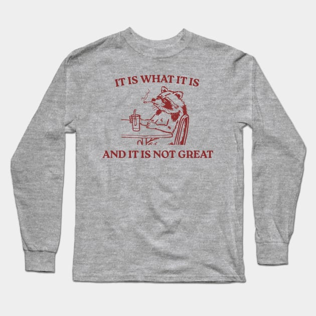 It Is What It Is And It Is Not Great Long Sleeve T-Shirt by LaroyaloTees